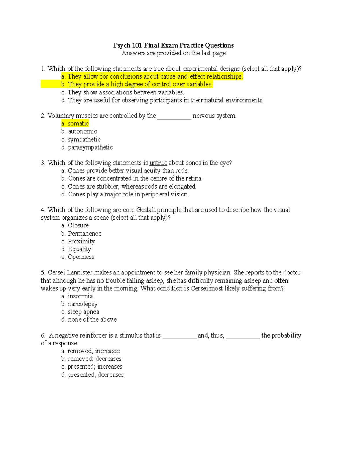 educational psychology final exam questions