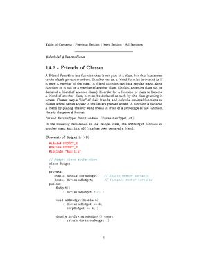 14.1 - Instance and Static Members - Table of Contents | Previous ...