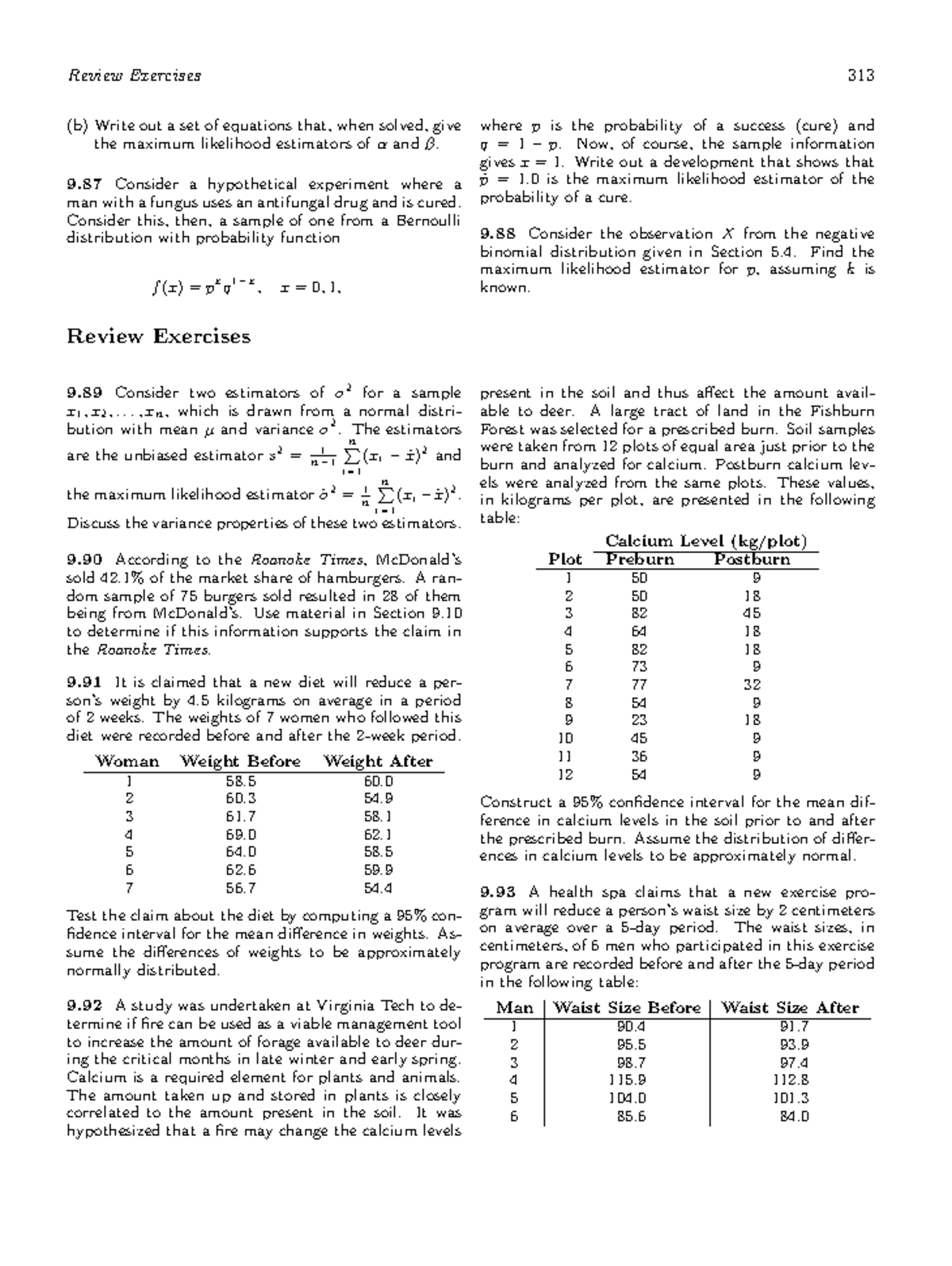 Probability and Statistics for Engineers-334-355 - / / Review Exercises ...