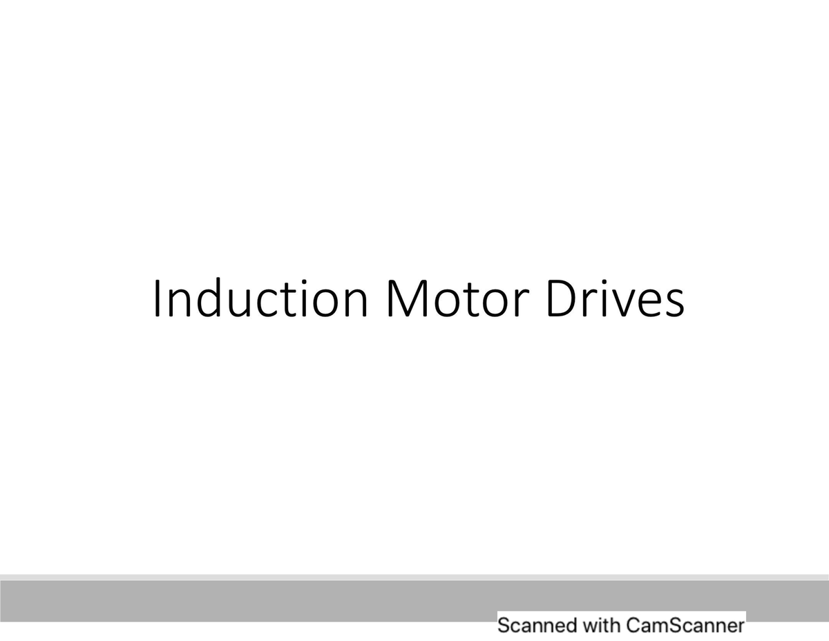 Induction Motor - 1 - Drive1 - Studocu