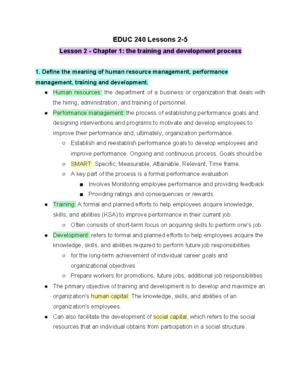 EDUC 240 lessons 2-5 - Lecture notes 2-5 - EDUC 240 Lessons 2- Lesson 2 ...