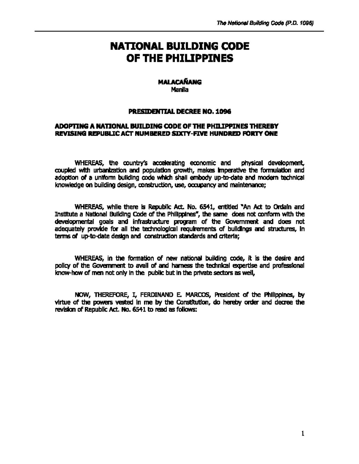 National Building Code Electrical Engineering Studocu