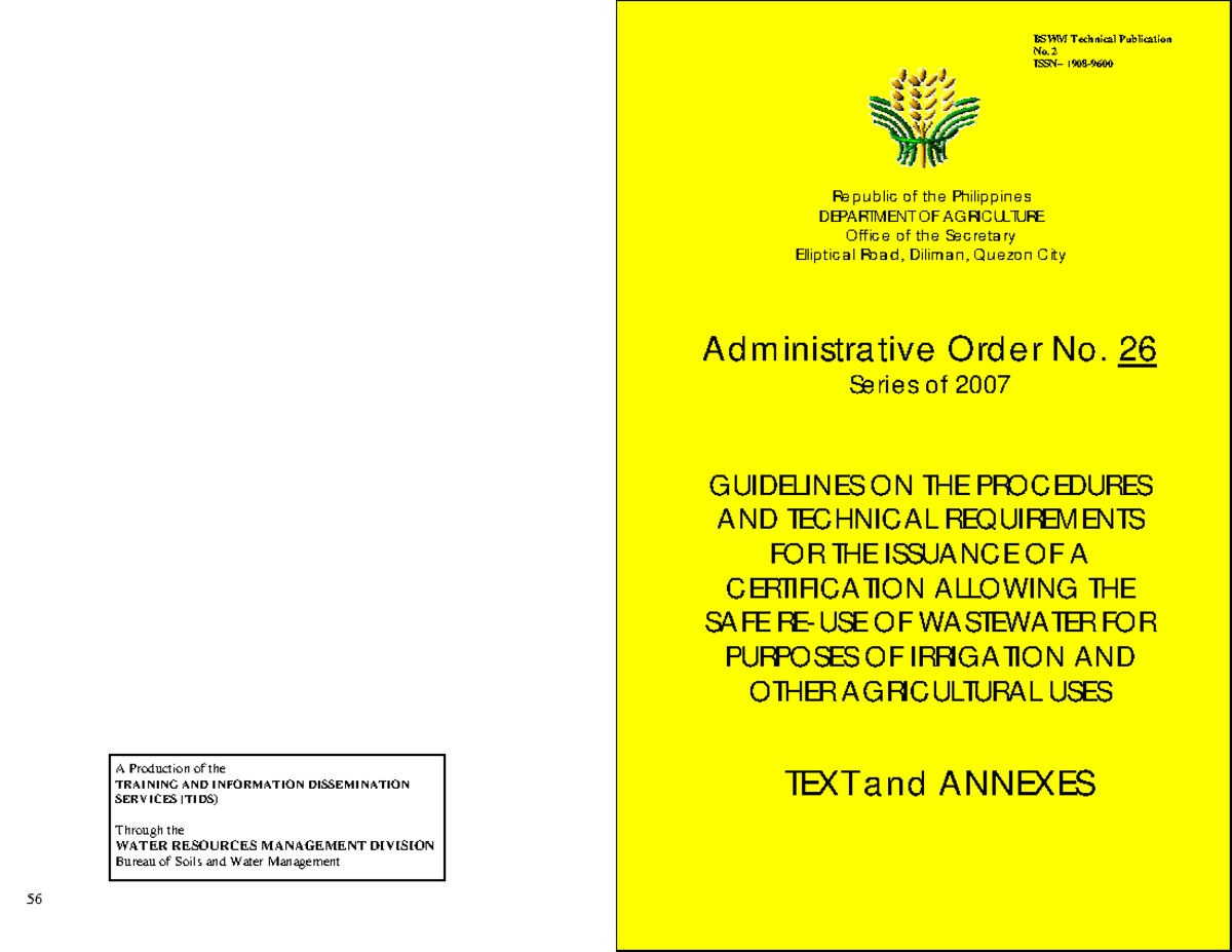 AO 26 S - GUIDELINES ON THE PROCEDURES AND TECHNICAL REQUIREMENTS FOR ...