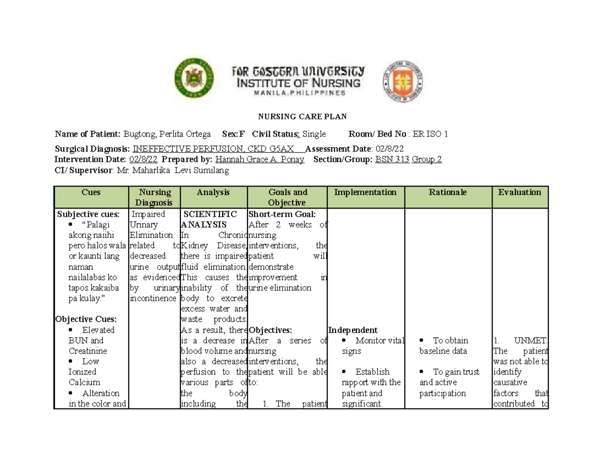 Nursing Interventions For Impaired Elimination