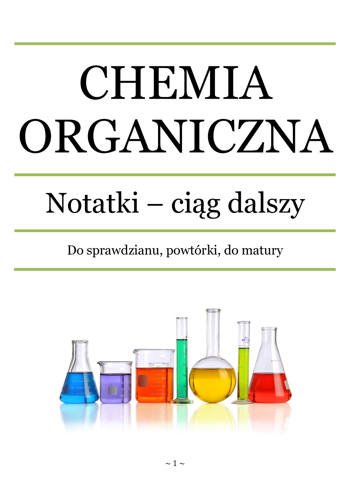 Chemia Organiczna 2 - CHEMIA ORGANICZNA Notatki – Ciąg Dalszy Do ...