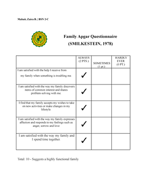 family apgar score