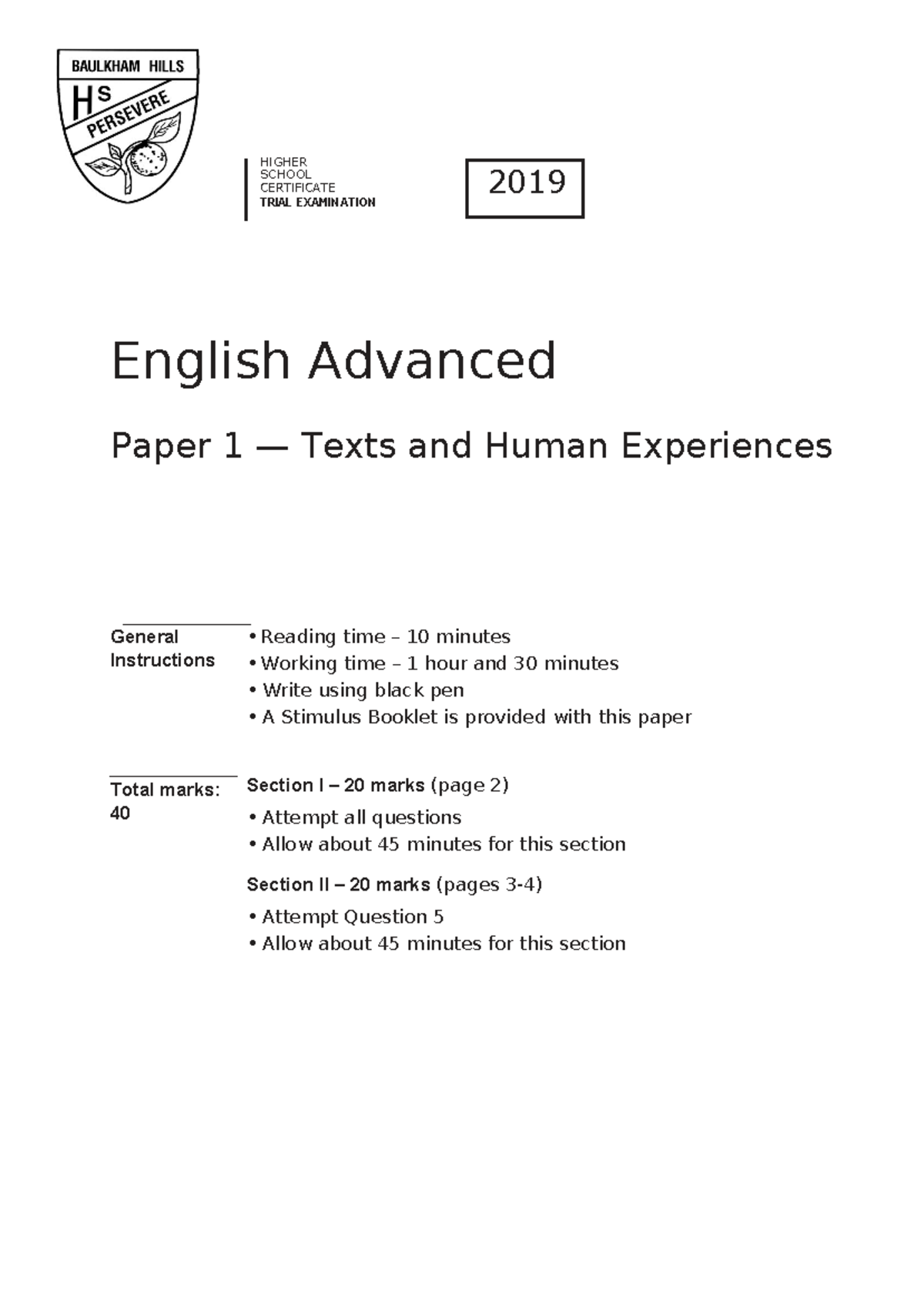 2019 Trial Paper English Advance Yeah. I dont know what else to write ...