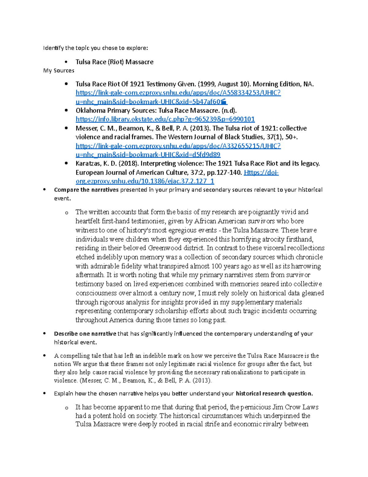 4-2 Activity Analyzing Historical Narratives - Identify the topic you ...