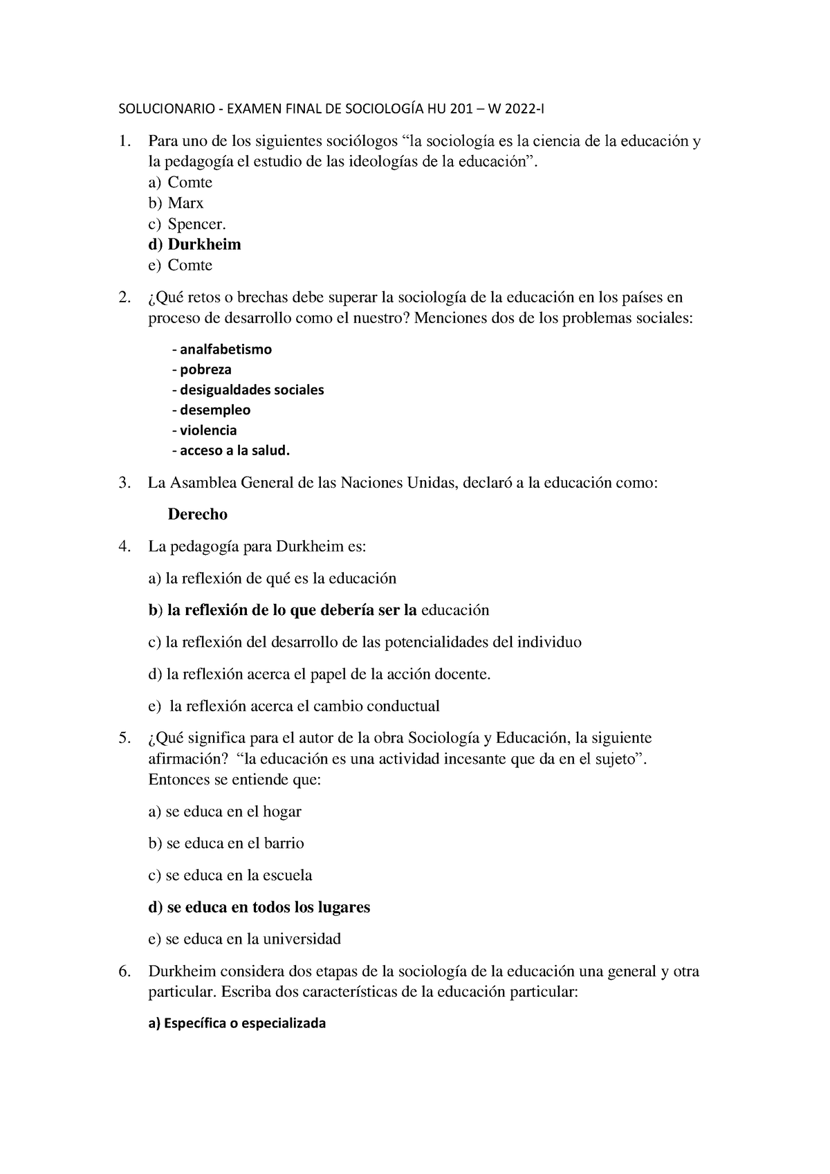 Solucionario - Examen Final HU 201-W 2022-I (1) - SOLUCIONARIO - EXAMEN ...