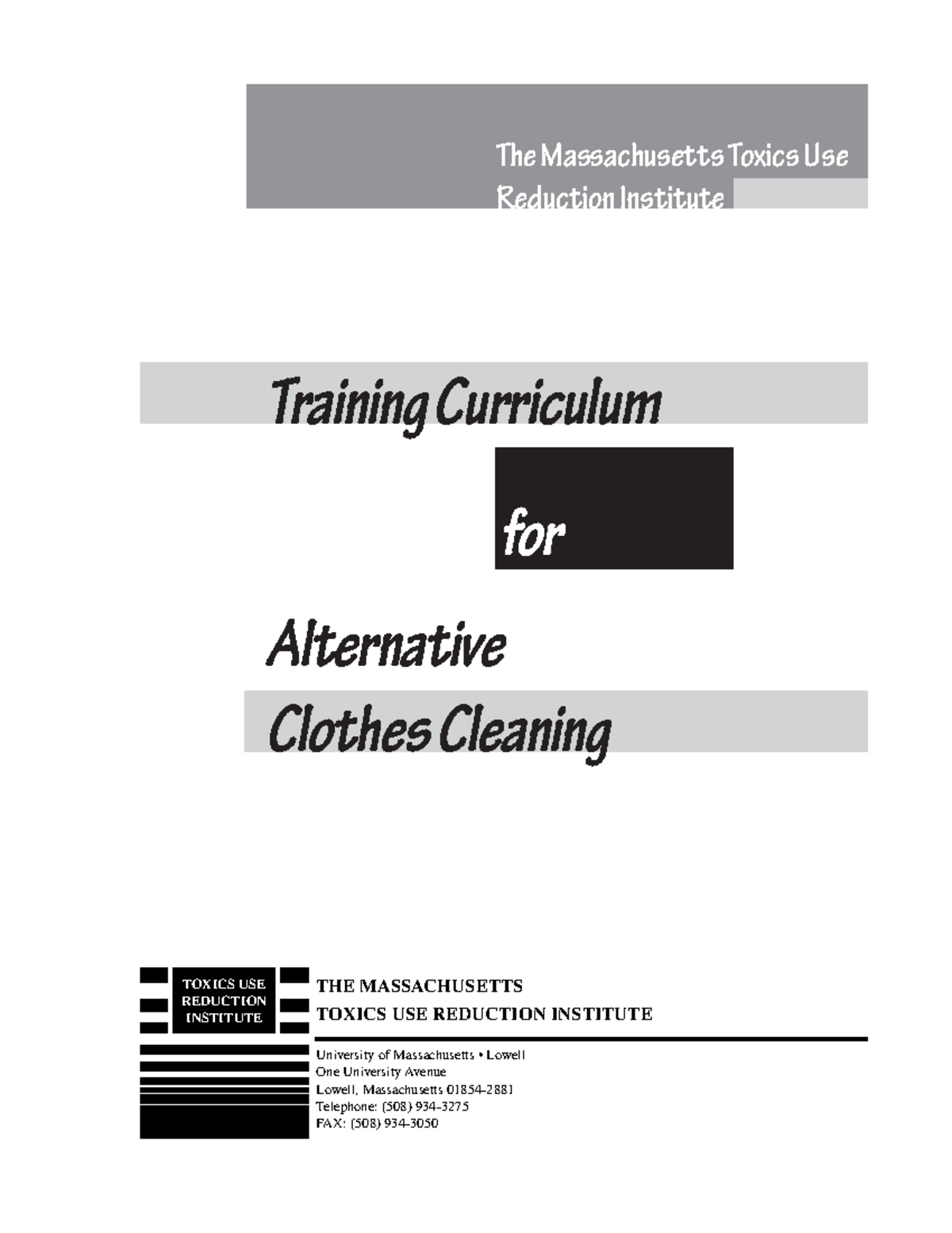 Dry cleaning Training for home hare businesses THE MASSACHUSETTS