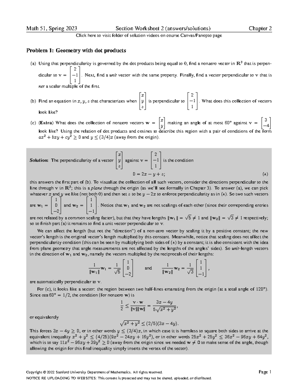 Ws02-week01day2-sol - Professor Zac Wickham - Math 51, Spring 2023 