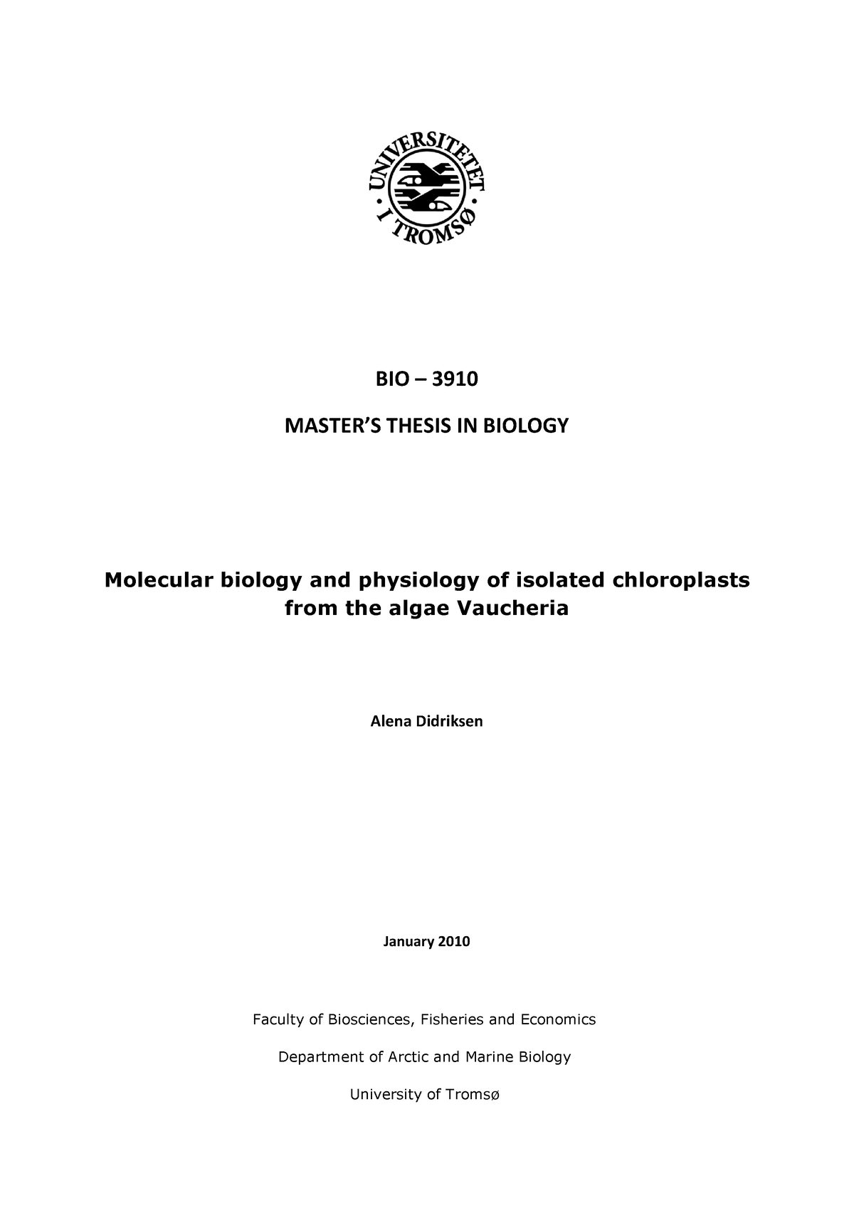 biology master thesis examples