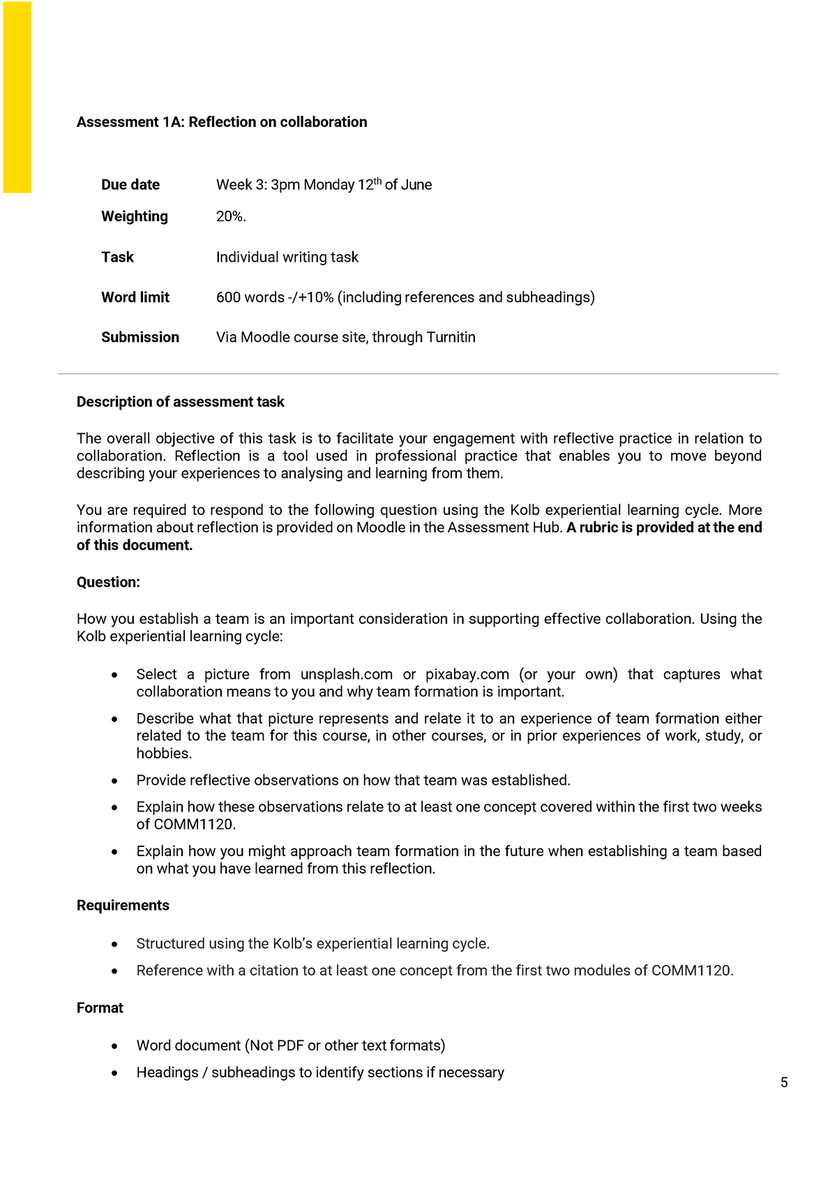 COMM1120 Assessment Guide 1A - COMM1120 - UNSW Sydney - Studocu