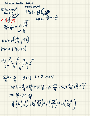 test cheat sheet - MATH 2110 - Studocu