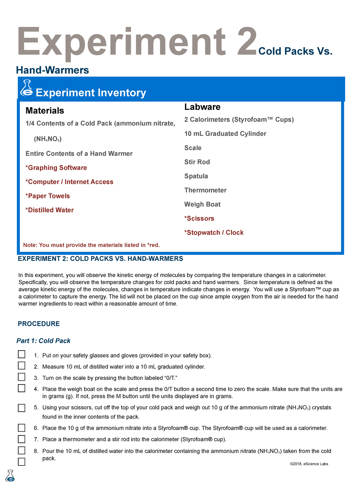GC 4253 L09 Exp02 Hand Warmers Experiment 2Cold Packs Vs. Hand