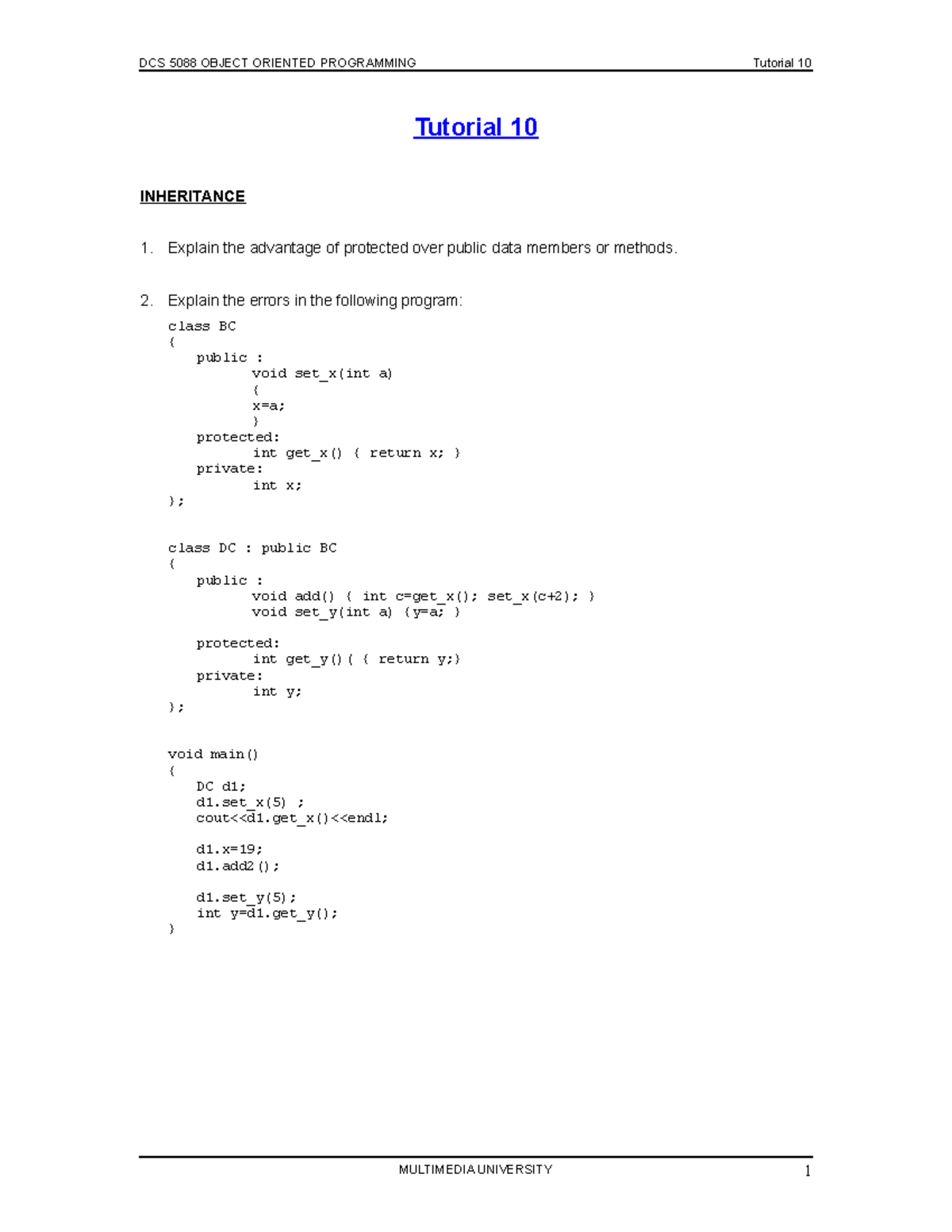 35277 TUT Que Over Opt - solution - DCS 5088 OBJECT ORIENTED ...