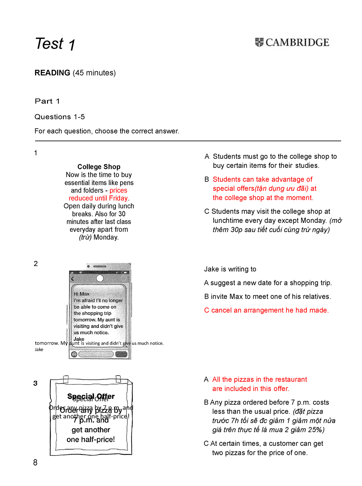 B1 Preliminary 1 For The Revised 2020 Exam Pages 10 11,14 19,22 29,32 ...