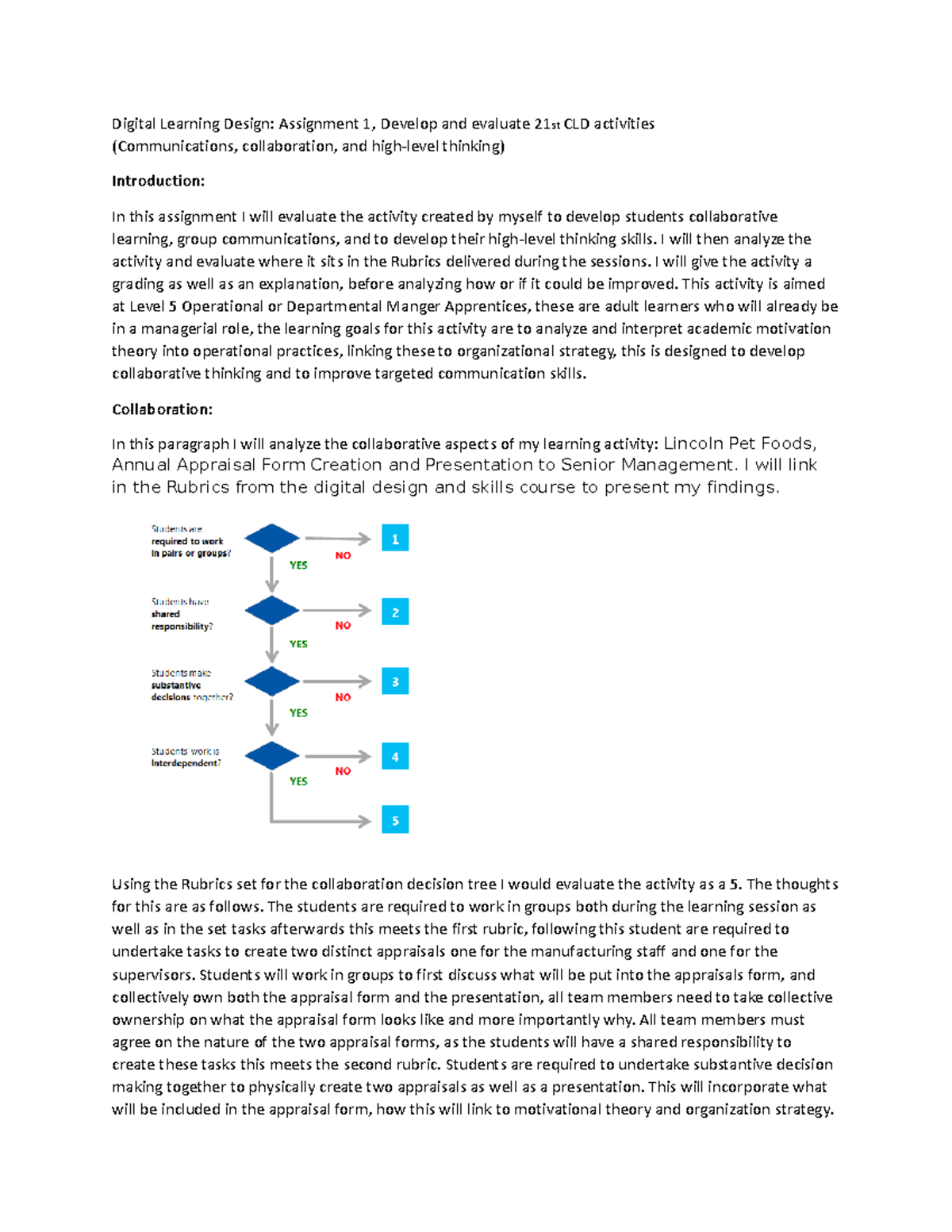 Assignement 1 - Digital Learning Design: Assignment 1, Develop and ...