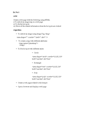 Experiment one in lab - Ex 1 Execution of Basic commands 17-08- Aim: To ...