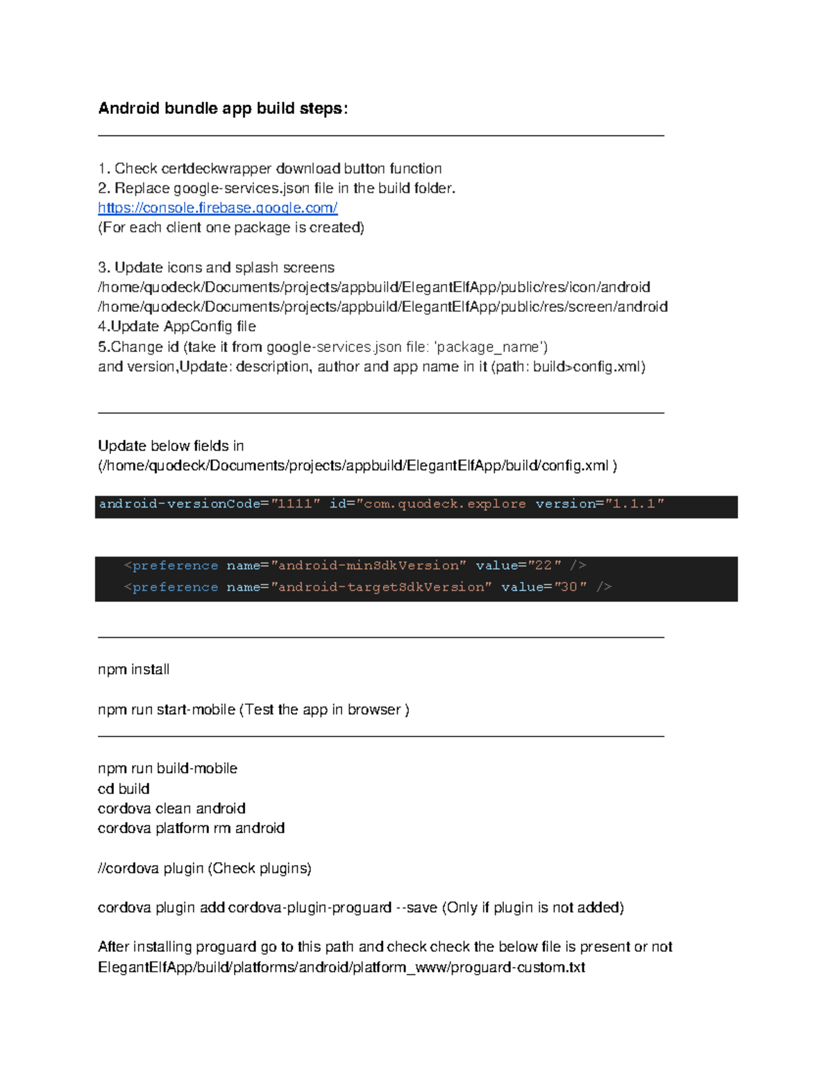 Android Build Steps - Android Bundle App Build Steps: - Studocu
