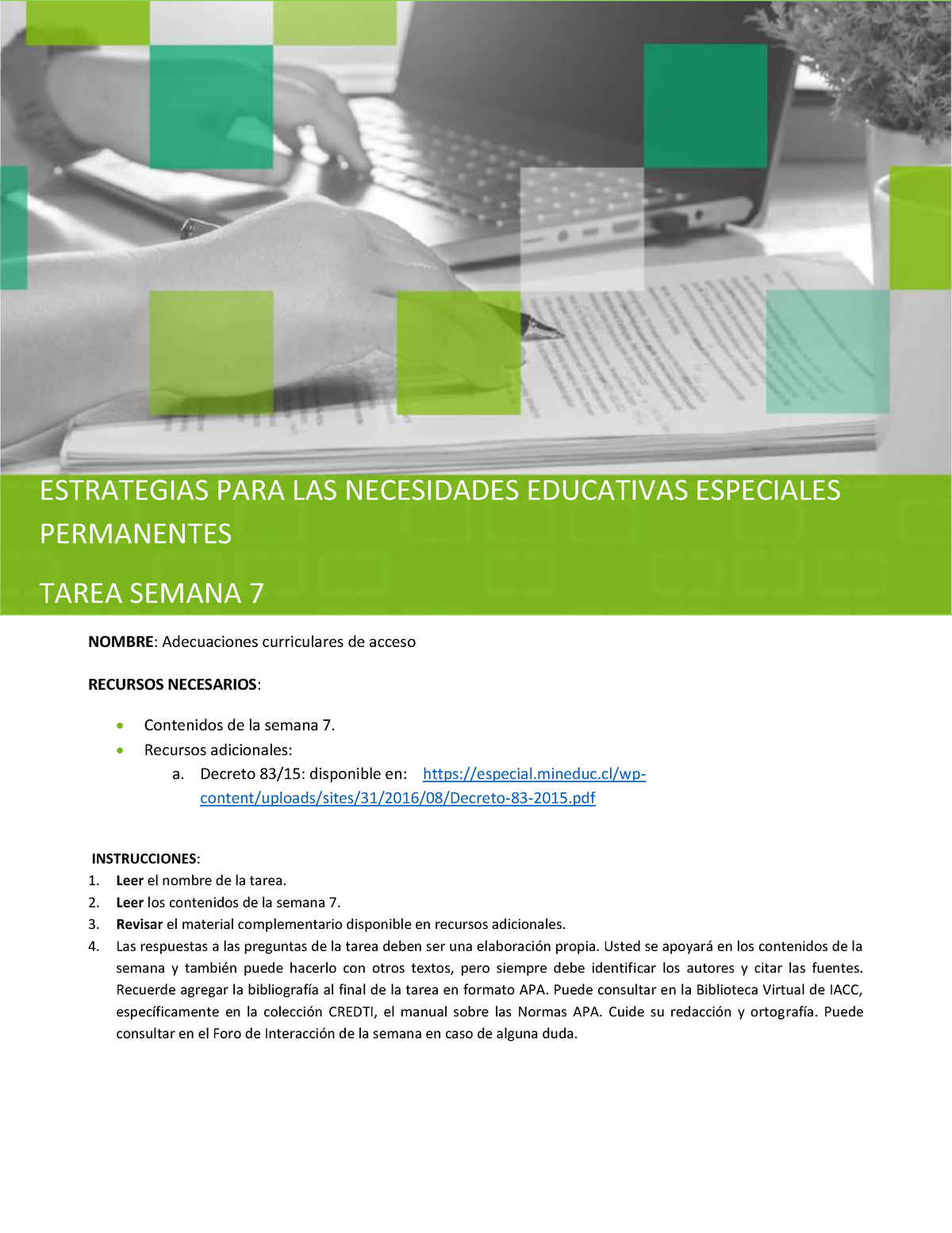 S7 Tarea SET C Estnp 1501 (181121) - NOMBRE: Adecuaciones Curriculares ...