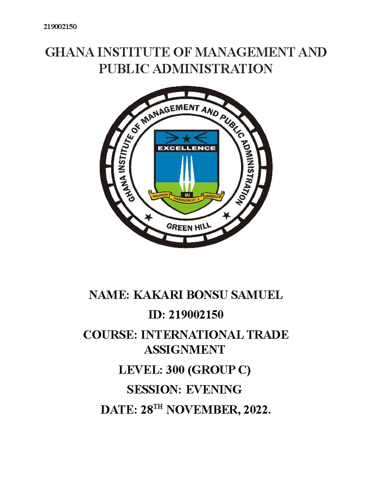 International Trade WTO Dispute Settlement SystemAssignment 2 GHANA