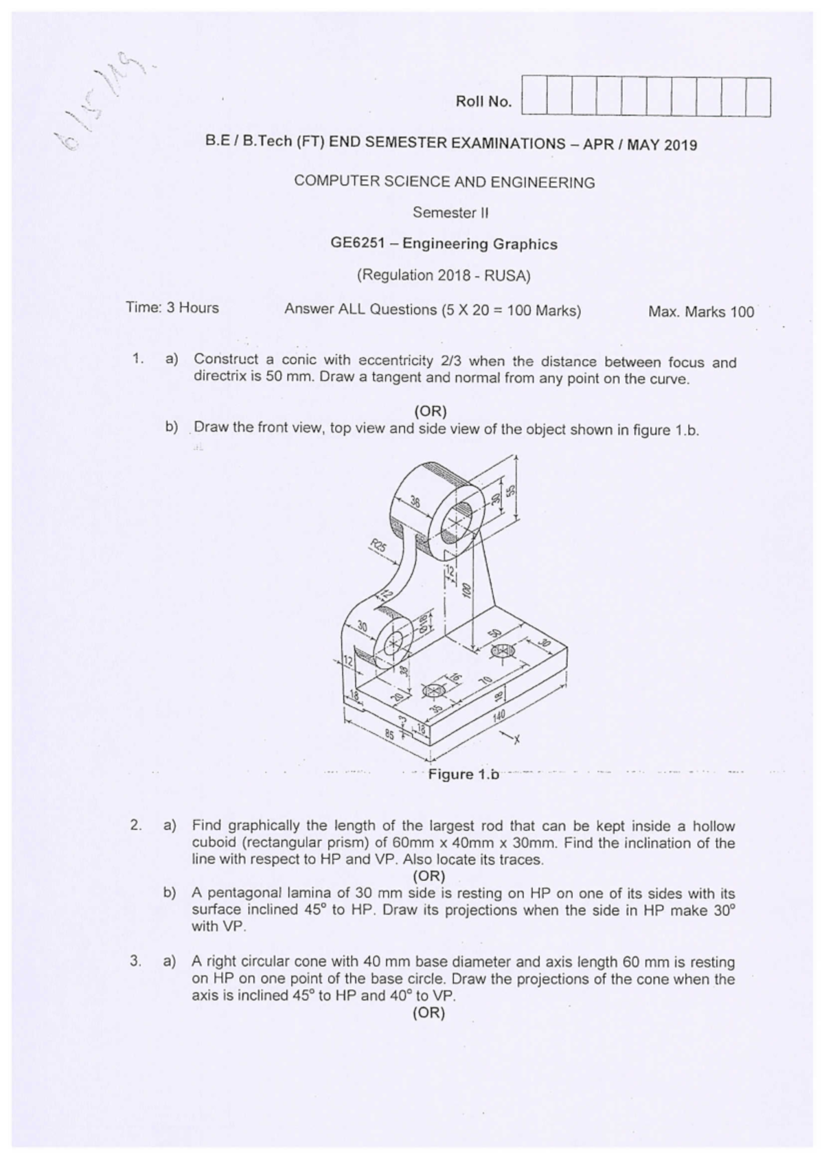 Previous question paper - computer science and engineering - Studocu