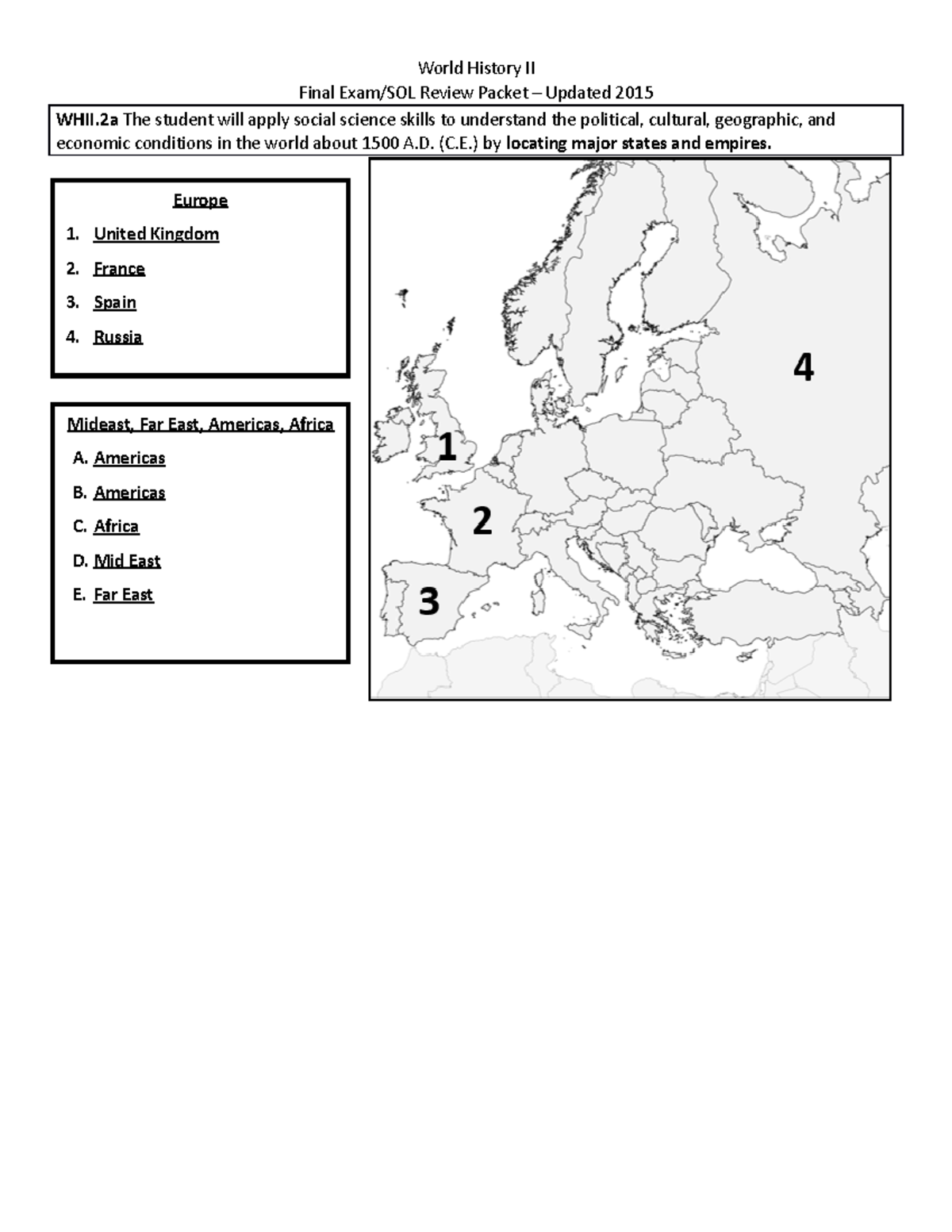 WH2 Study Guide 2015 - Kkkkk - World History II Final Exam/SOL Review ...