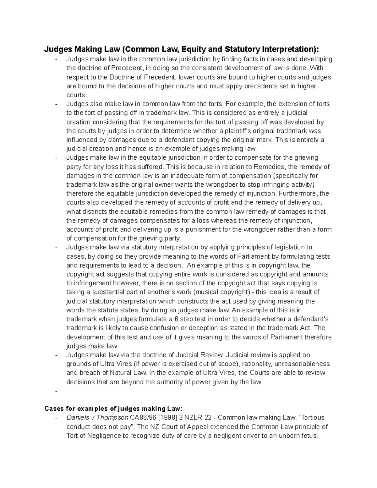 Copy of LAWS 121 Exam Cheat Sheet Introduction to New Zealand Legal