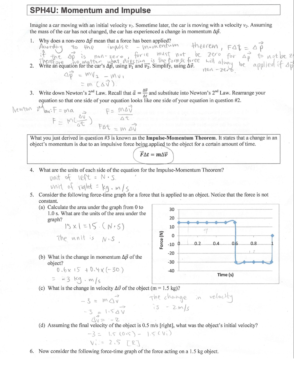 momentum-and-impulse-assignment-eng1400-studocu