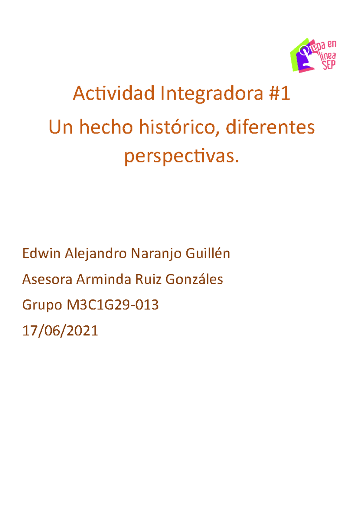 Naranjo Guillen Edwin M03S1AI1 - Actividad Integradora Un Hecho ...