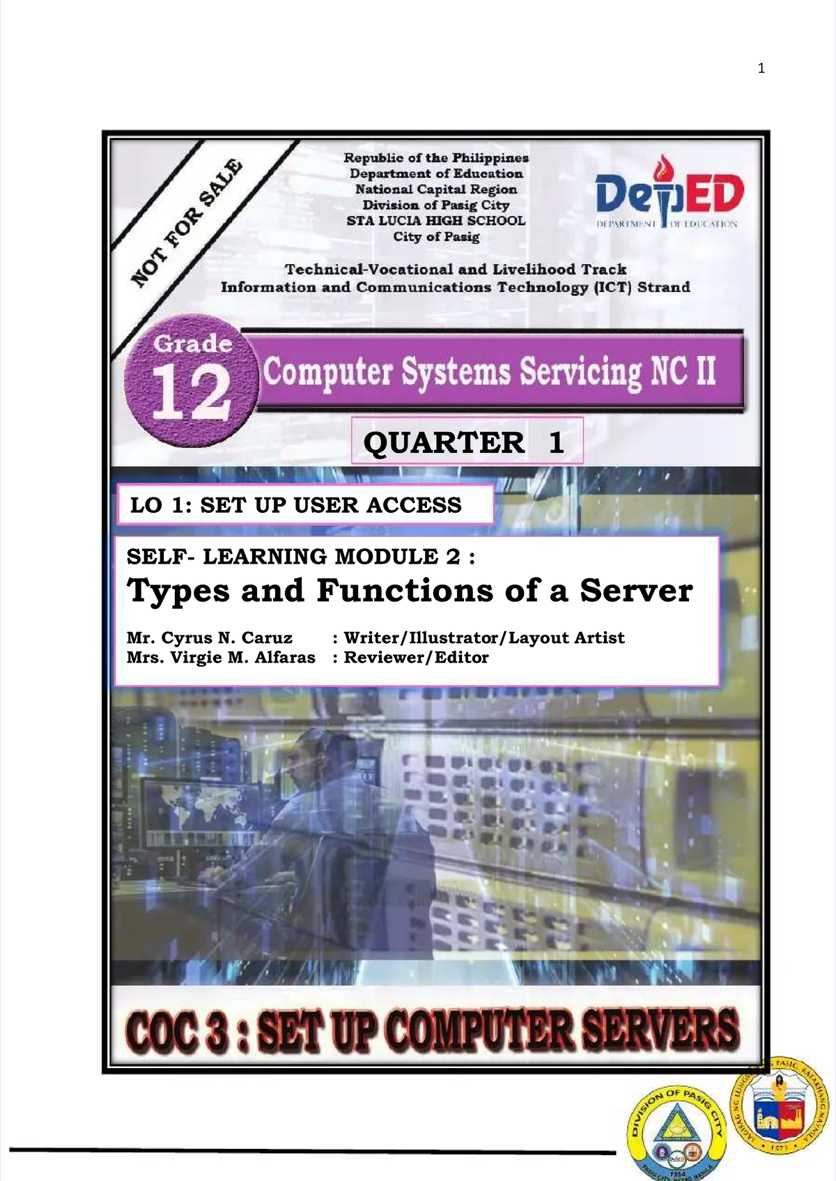 TVL CSS12 Q1 M2 - QUARTERQUARTER 11 SELF- LEARNING MODULE 2 :SELF ...