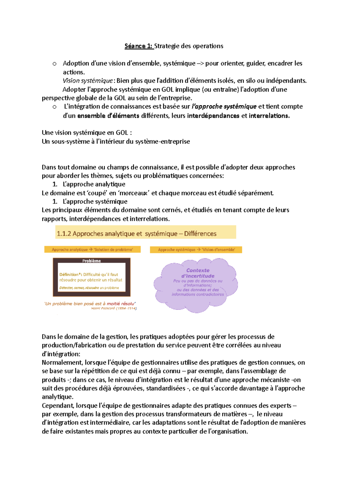 Séance 1 strategie des operations - Vision systémique: Bien plus que l ...