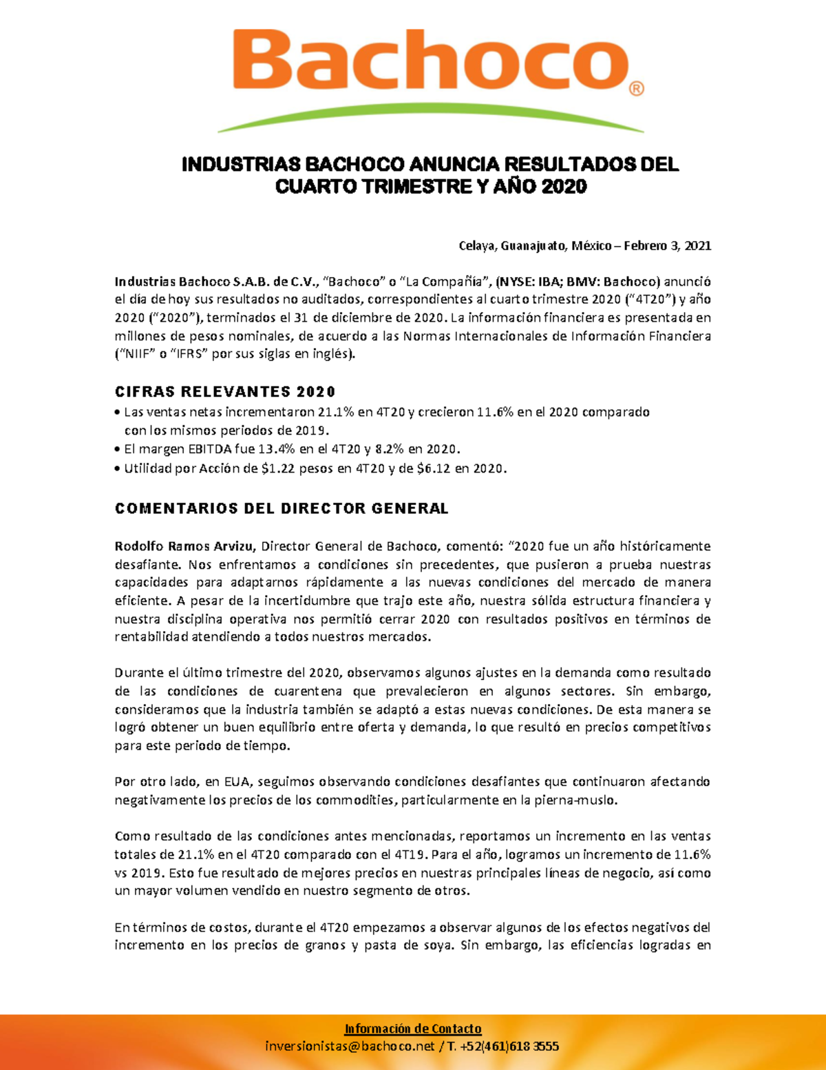 Historia De La Empresa Bachoco – CGNPEB