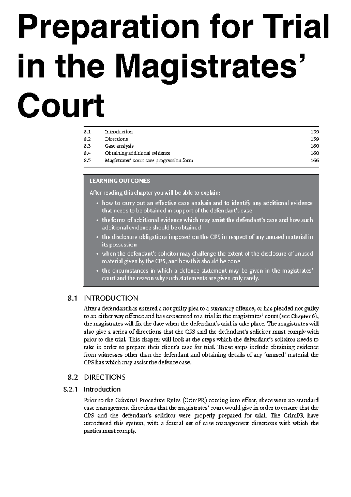 Preparation For Trial In The Magistrates’ Court - The Magistrates Will ...