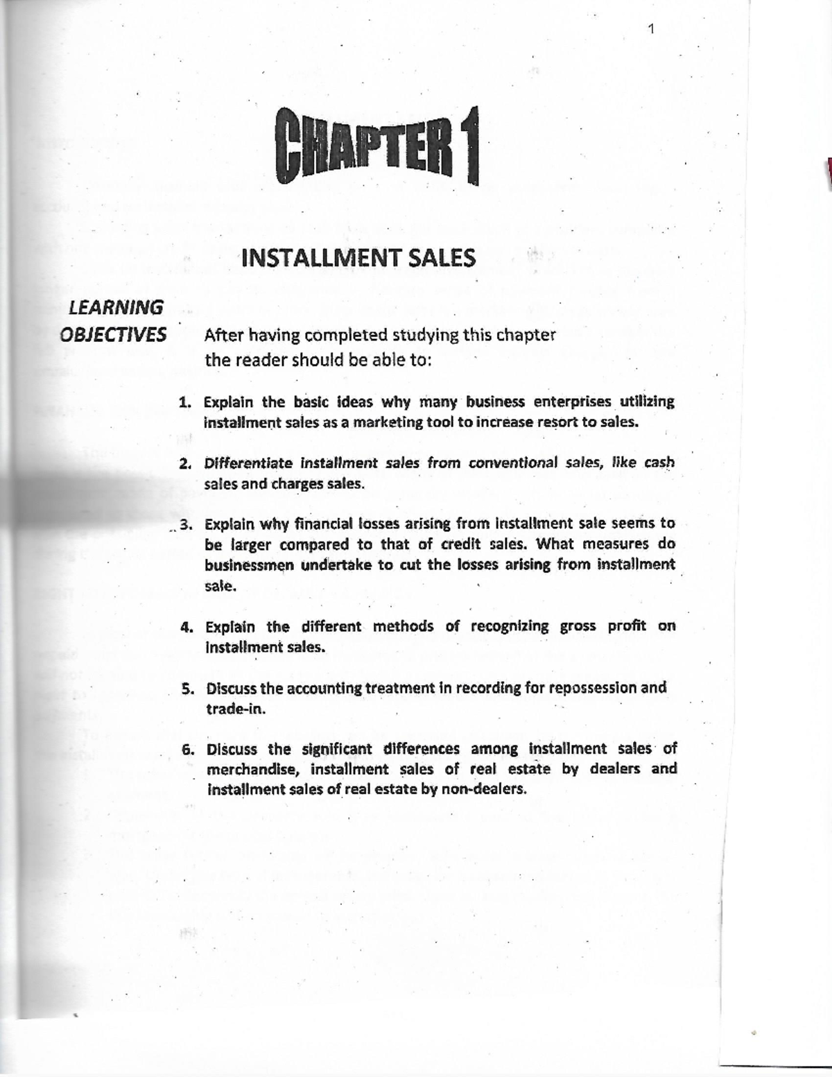 Installment Sales - Reading Materials 4c504df30063 fd463ab6596e75c076f0 ...