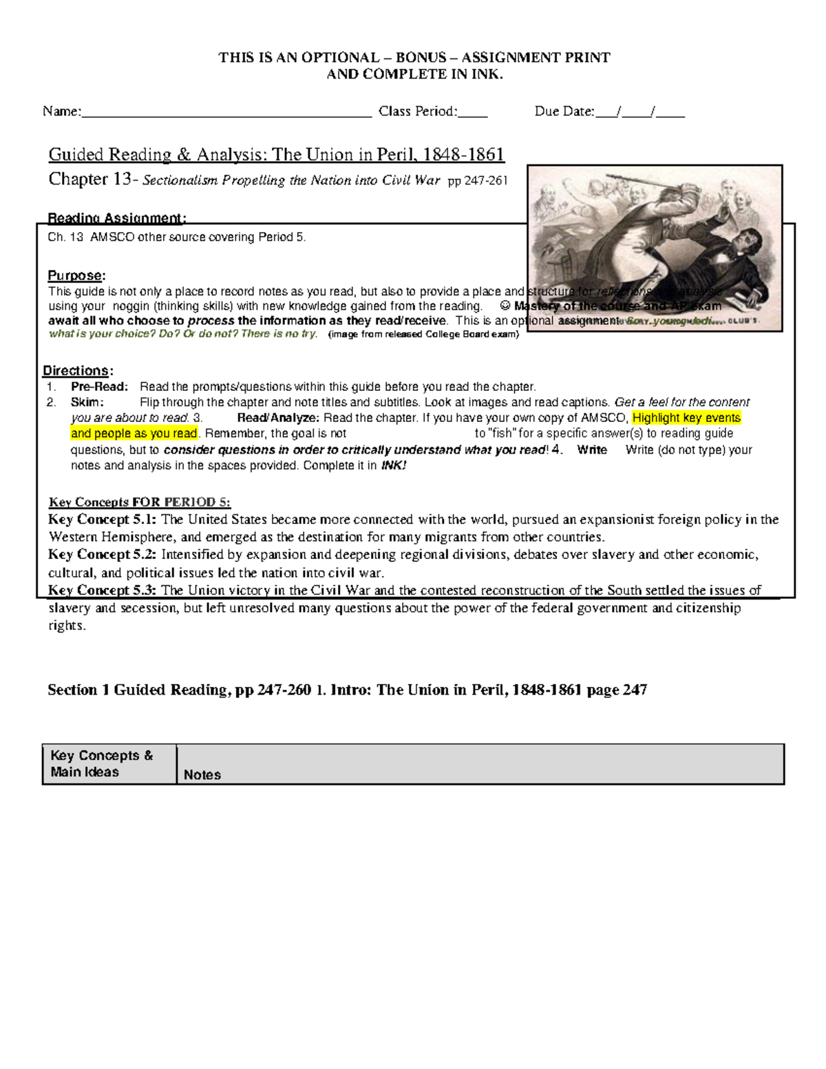 Amsco chapter 13 pdf - THIS IS AN OPTIONAL – BONUS – ASSIGNMENT PRINT ...