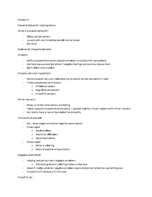 Aggression notes - Aggression - Agression= behavior intended to hurt ...