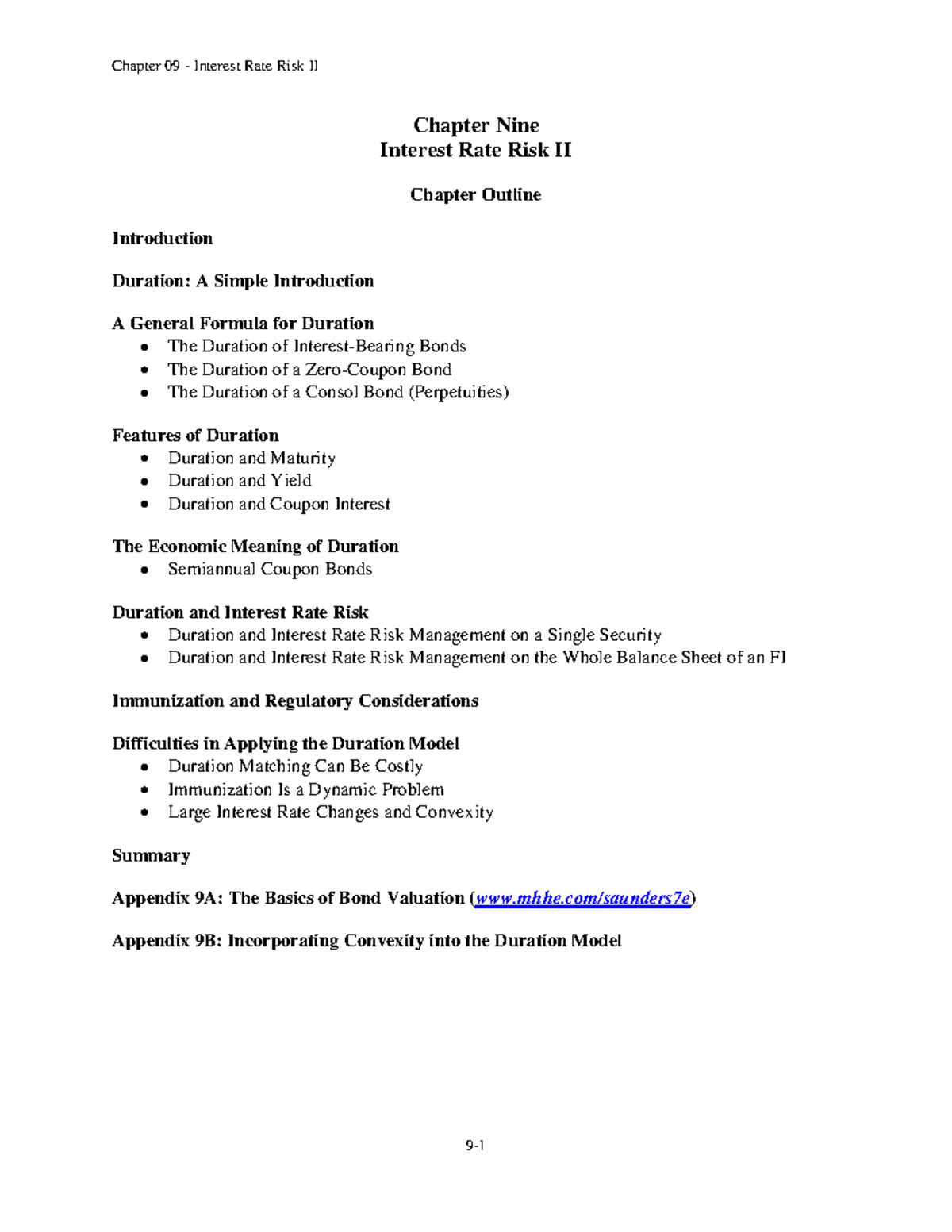 Chap 9 Interest Rate Risk II Solutions BAN4801 Unisa Studocu