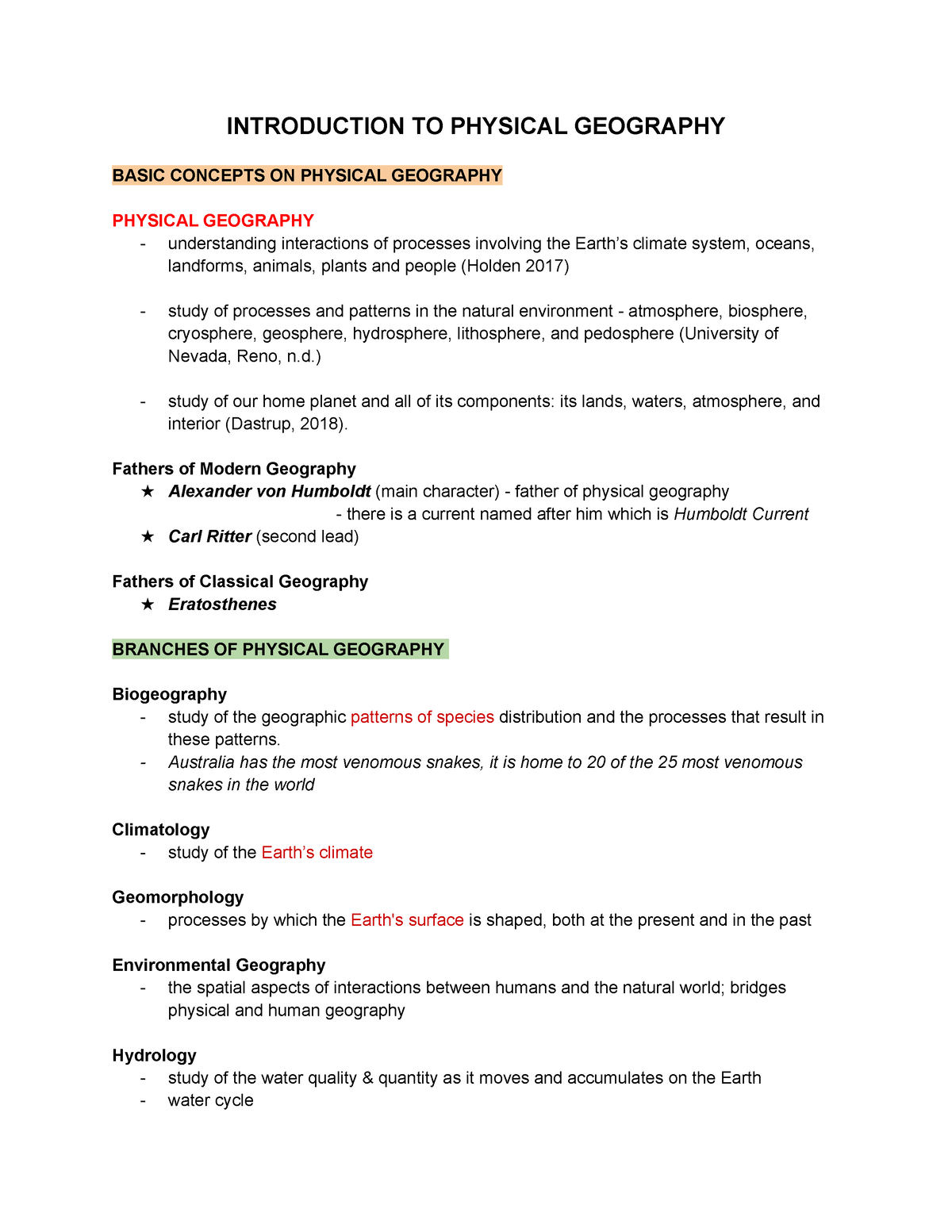 physical geography dissertation