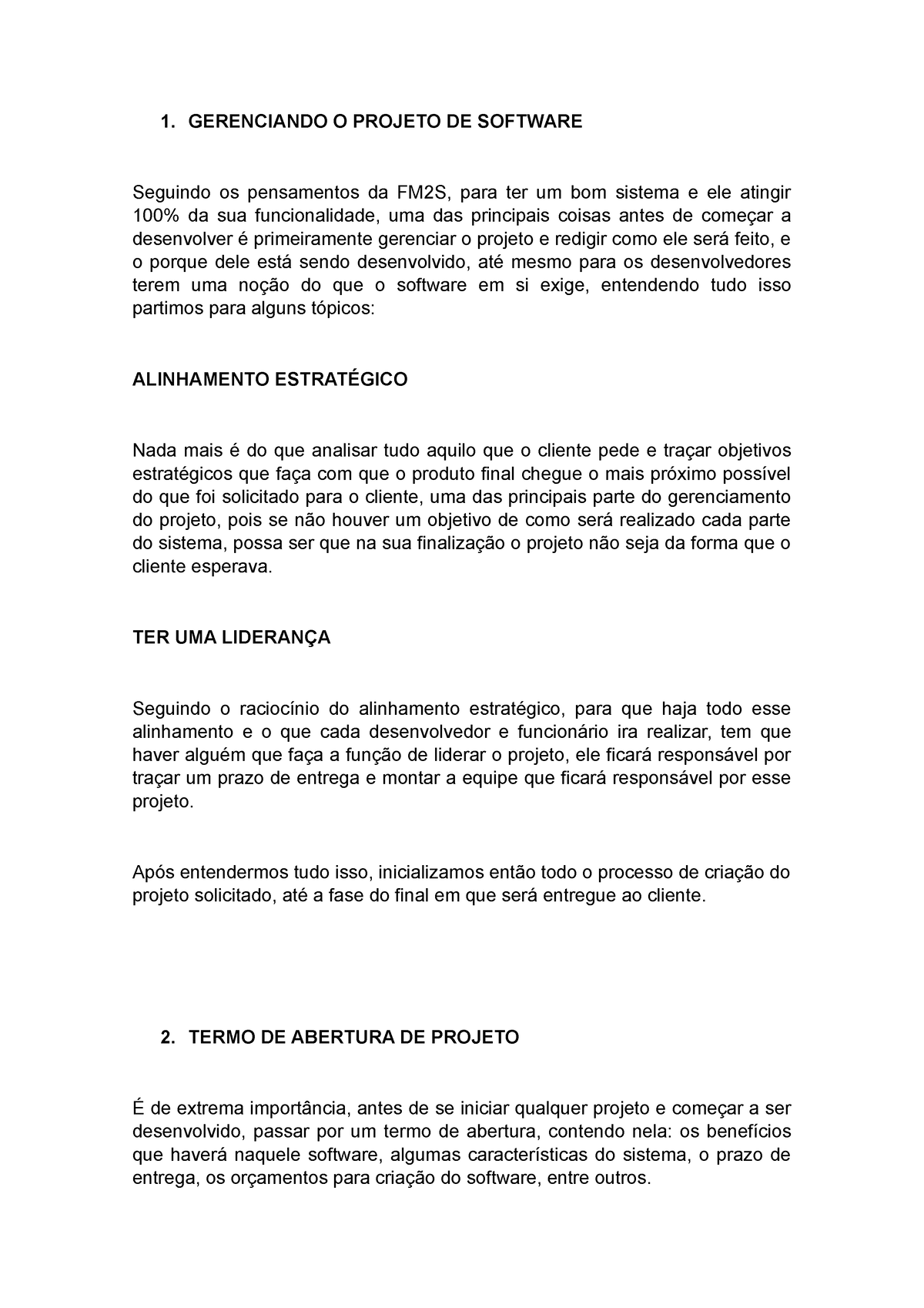 Gerenciamento De Software - 1. GERENCIANDO O PROJETO DE SOFTWARE ...