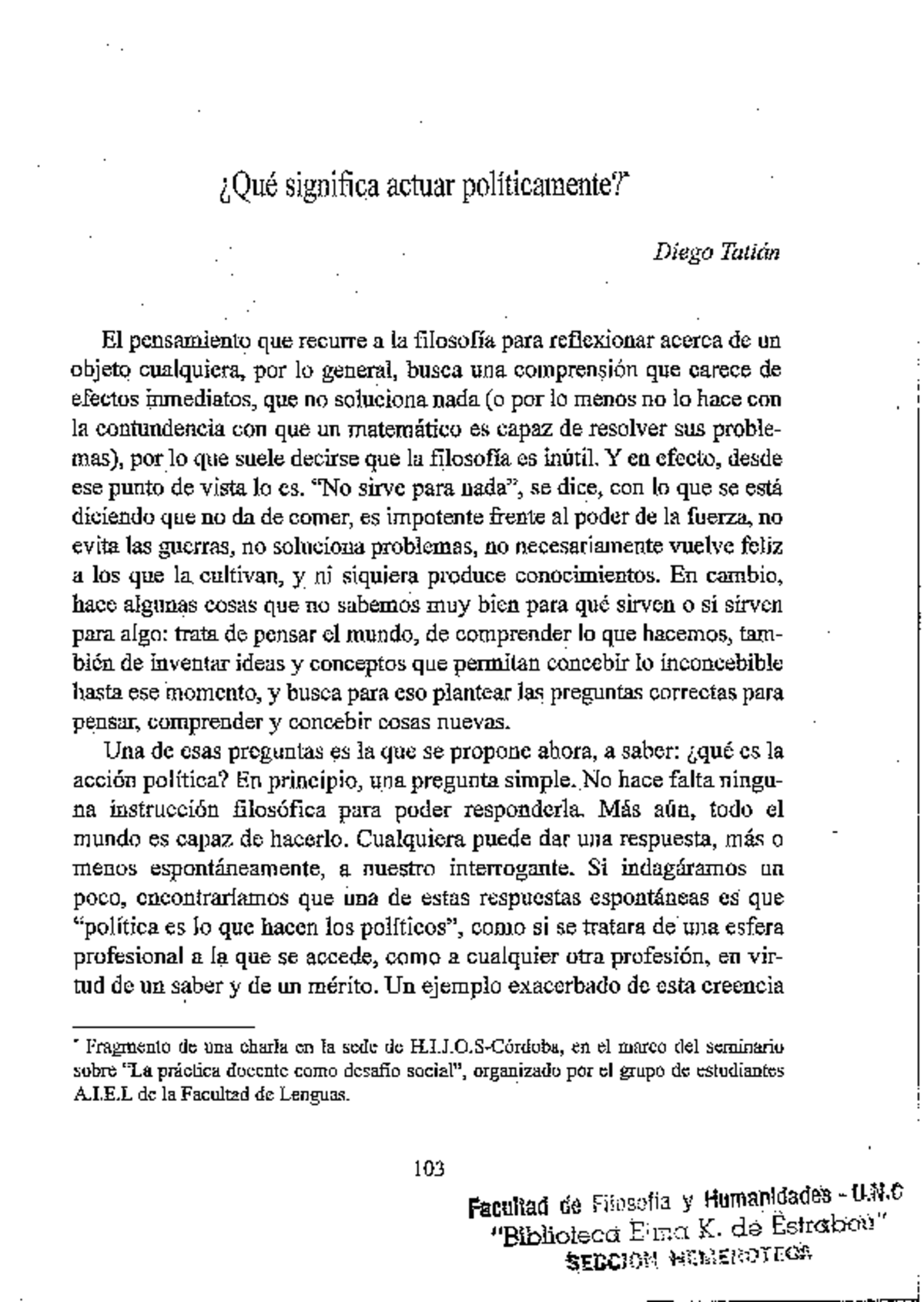 Biseticos,+Journal+manager,+06+QUE+ Significa+ Actuar+ Politicamente ...