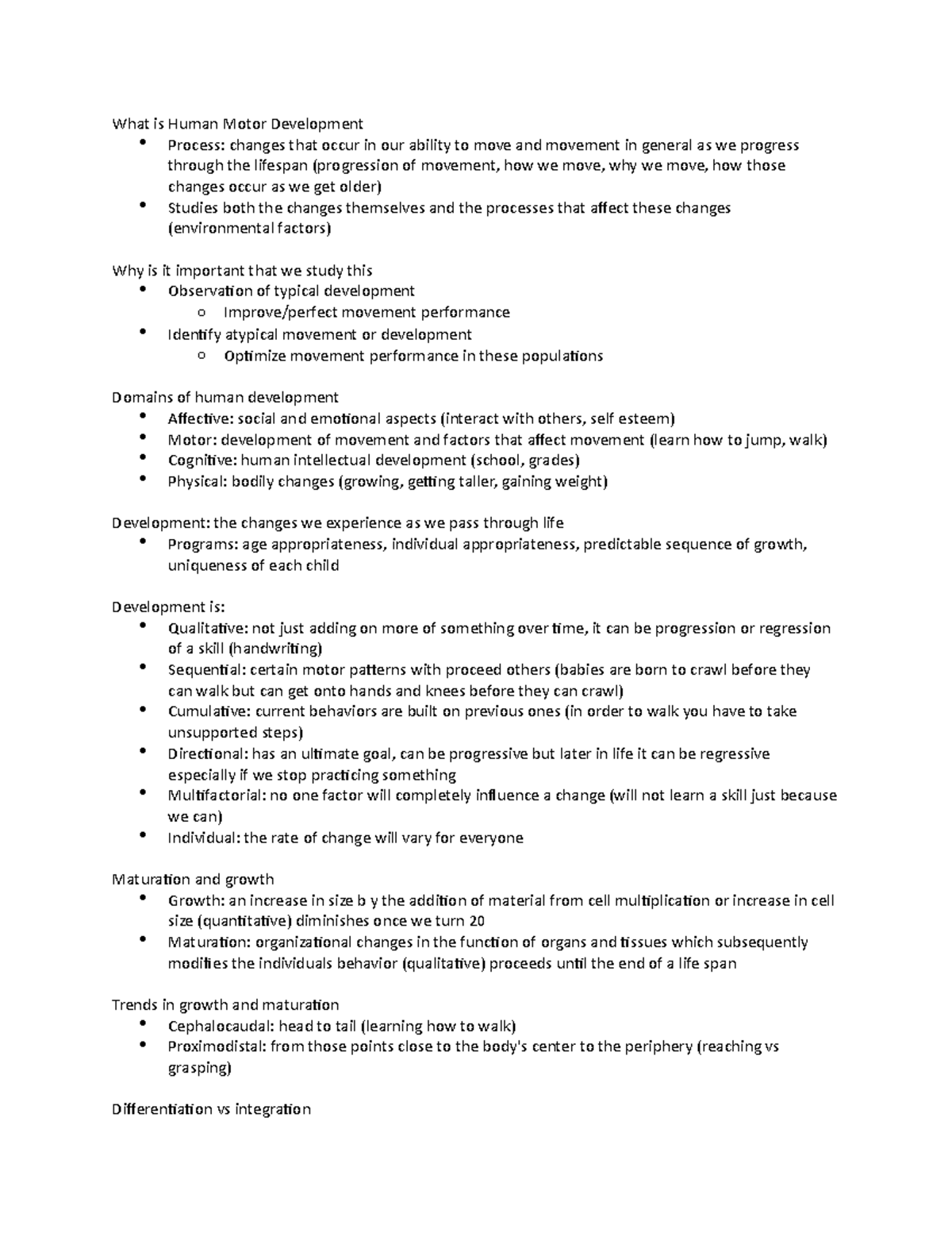 Into into motor development What is Human Motor Development Process changes that occur in our