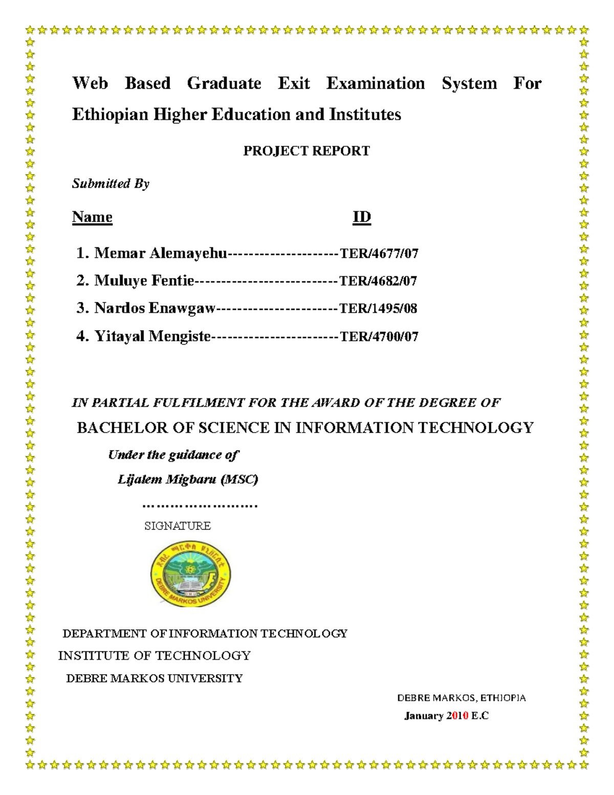 542678765 Web Based Graduate Exit Examination System - Web Based ...