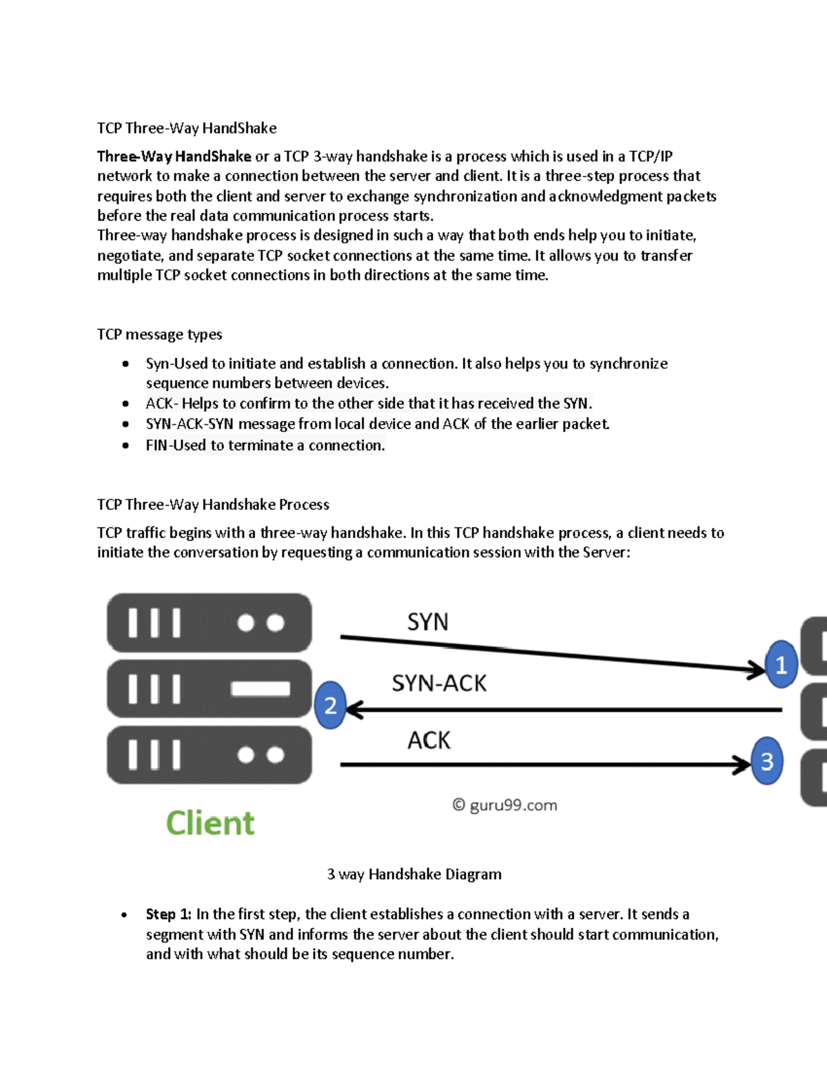 TCP three way hand shake - TCP Three-Way HandShake Three-Way HandShake ...