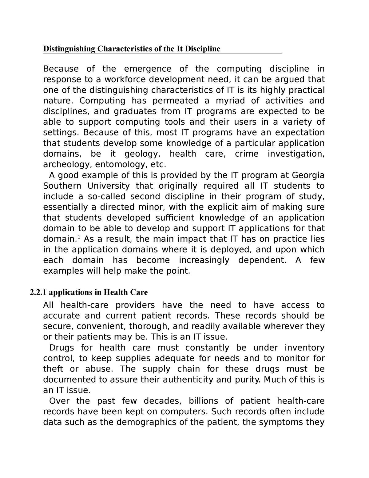 distinguishing-characteristics-of-the-it-discipline-computing-has