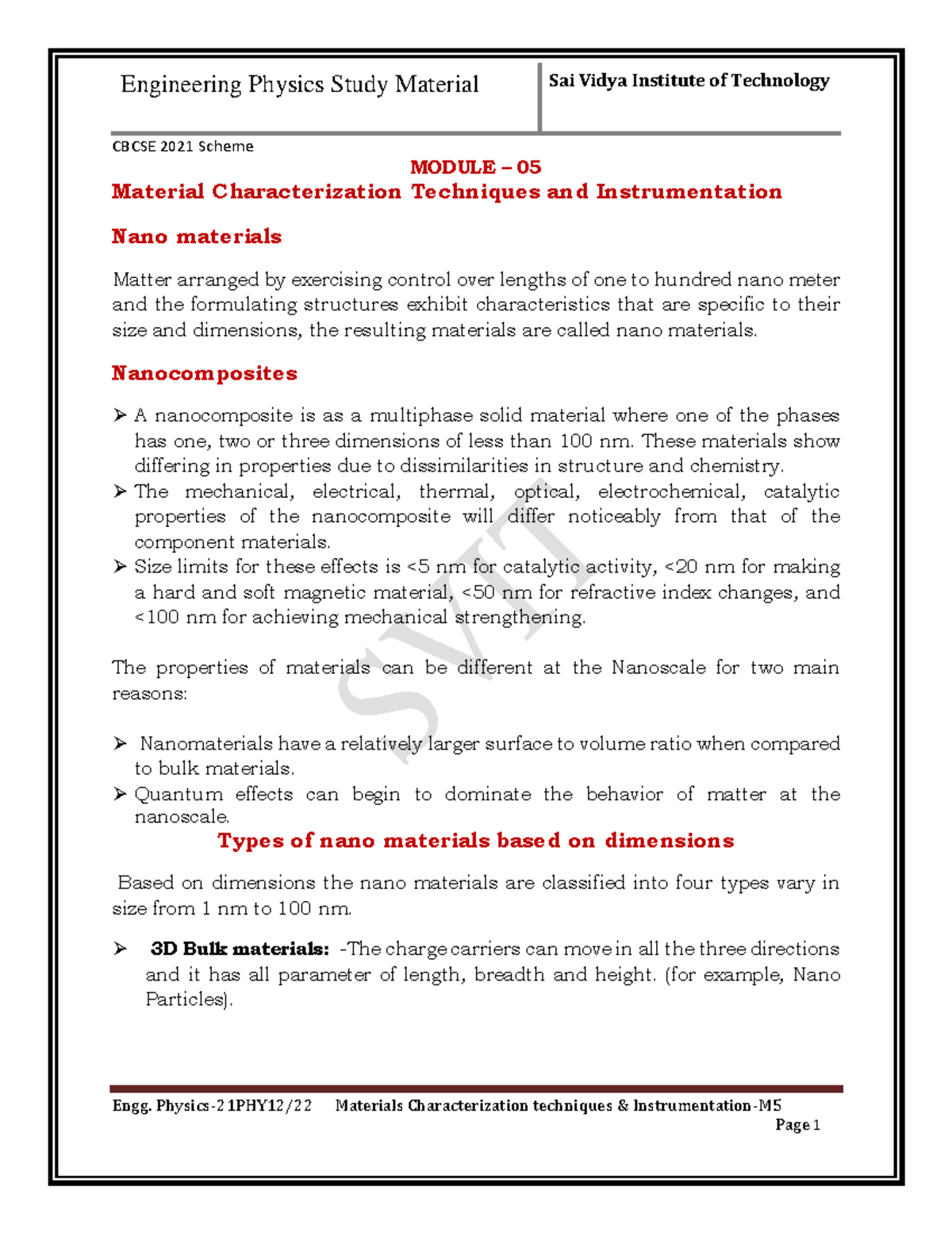 Module05 materials charecterization techniques and instrumentation