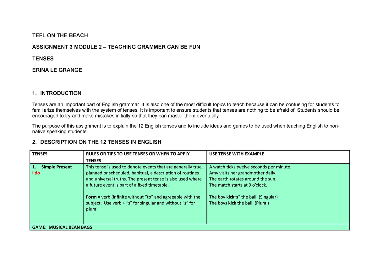 tefl graduate assignment 3 multiple choice questions