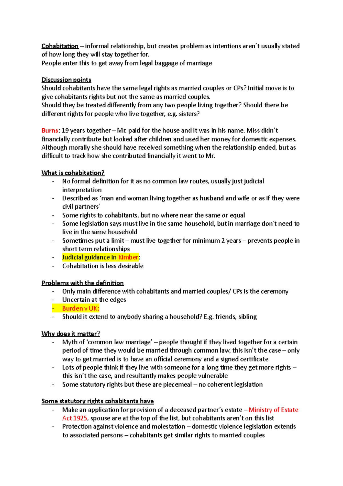 cohabitation-revision-notes-cohabitation-informal-relationship-but