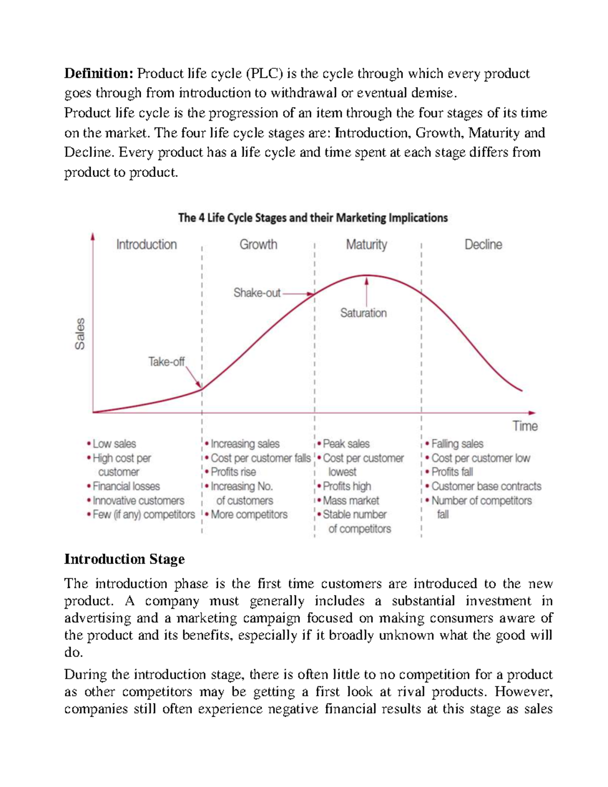 PLC - Definition: Product life cycle (PLC) is the cycle through which ...